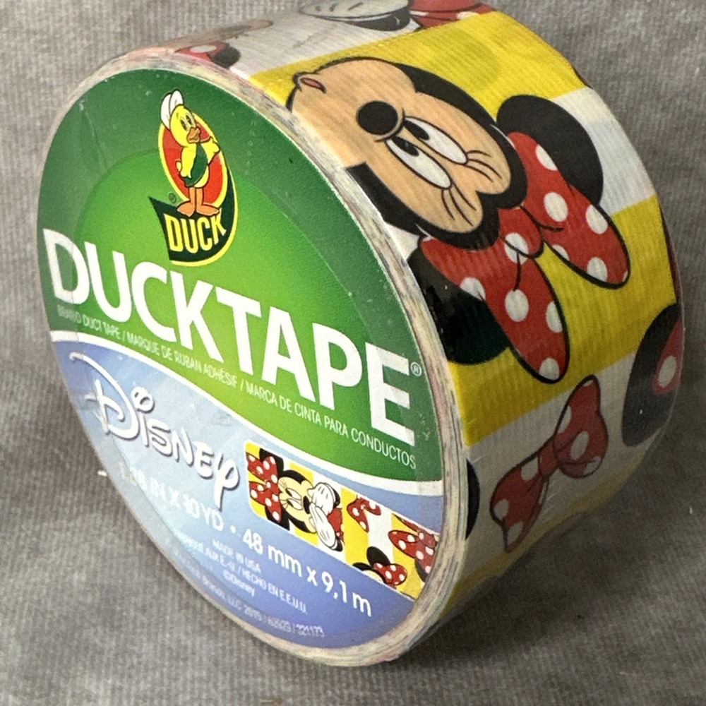 Minnie Mouse Disney duct tape roll Duck Brand NIP 1.88"x10yd DISCONTINUED RARE